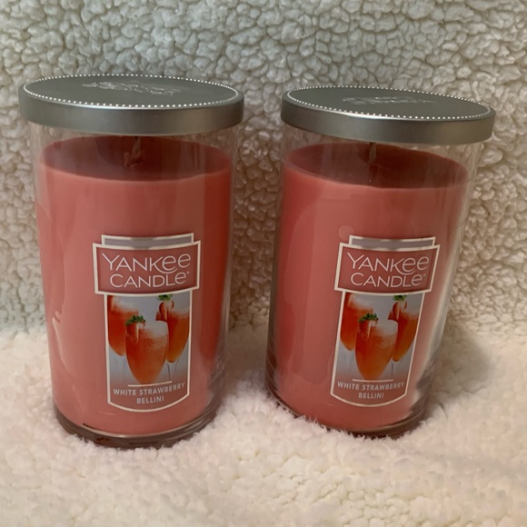 Yankee Candle Other - YANKEE CANDLE WHITE STRAWBERRY BELLINI SET OF 2 CANDLES. NWT!